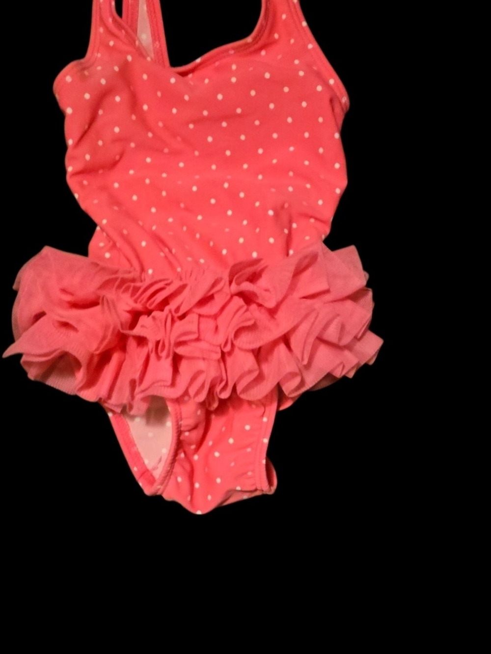 Circo Pink Polka Dot Ruffle One-Piece Swimsuit